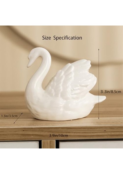 2 Adet Beyaz Siyah-Swan Heykel Dekoru, Zarif Seramik Kuğu Çift Ev Ofis Dekoru Için Heykelcik Heykeli (Yurt Dışından) fiyatları