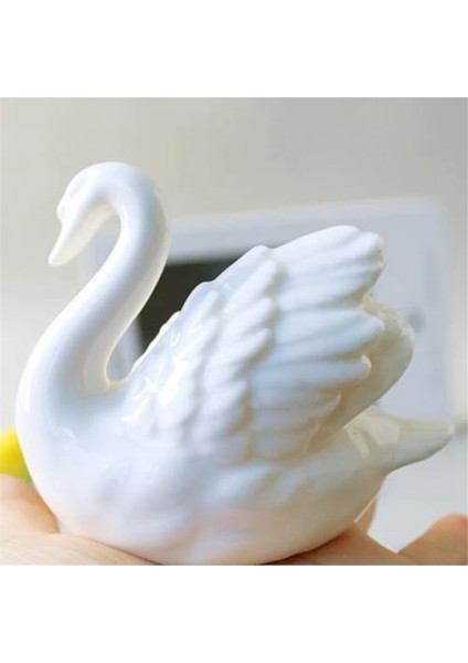 2 Adet Beyaz Siyah-Swan Heykel Dekoru, Zarif Seramik Kuğu Çift Ev Ofis Dekoru Için Heykelcik Heykeli (Yurt Dışından) indirimleri