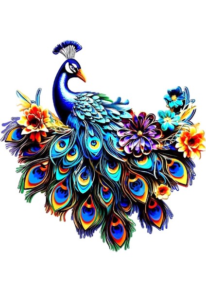 Ev Dekoru Açık Demir Tavus Kuşu Duvar Asılı Avlu Duvar Düzeni Peyzaj Duvar Asılı Erişim Ev Dekor, Mavi (Yurt Dışından)