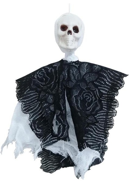Cadılar Bayramı Asma Kafatası Hayalet Açık Hayalet Dekor Kafatası Hayalet Dekor Grim Reapers Dekor Beyaz Hayalet Su Geçirmez Küçük (Yurt Dışından)