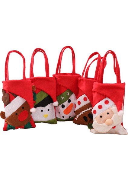 Tutamlı Şeker Torbaları, Noel Sarma Çantaları Noel Çantaları Çocuk Parti Çantası Xmas Dekorasyon (Yurt Dışından)