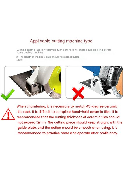 45 Derece Açı Kesme Makine Destek Taş Yapı Için Seramik Karo Kesici Pah Dağı Köşe Kesme (Yurt Dışından)