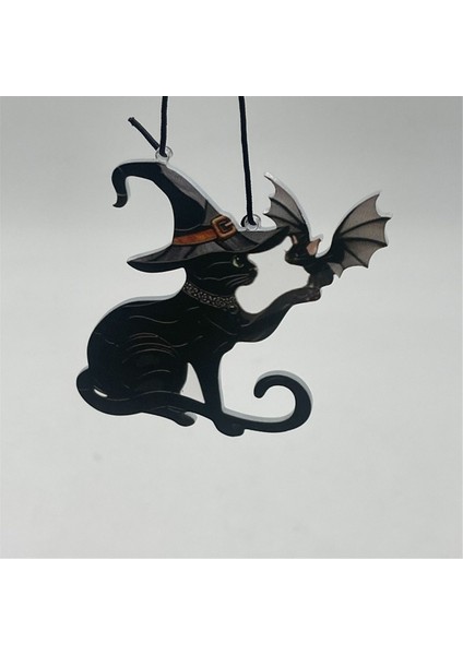 2pcs Cadılar Bayramı Kedi Yarasa Kapı Dekorasyonu Ev Kapı ve Pencere Dik Açısı Dekorasyonu Cadılar Bayramı Korku Parti Malzemeleri (Yurt Dışından) fırsatları