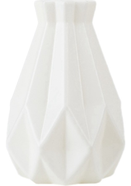 Vazo Taklit Seramik Saksı Modern Çiçek Vazo Ev Dekorasyon Çiçek Aranjman Oturma Odası Sütlü Beyaz (Yurt Dışından)