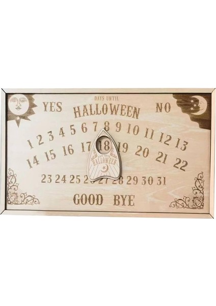 Manyetik Ahşap Uzay Gemisi Bloğu ile Geri Sayım Cadılar Bayramı Takvimi, Cadılar Bayramı Takvimi Ahşap Hareketli (Yurt Dışından)