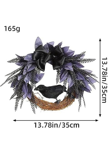Cadılar Bayramı Için Çelenk, Cadılar Bayramı Dekoraion Için Boya Kravatlı Cadılar Bayramı Karga Çelenk Yapay Asma Çelenk (Yurt Dışından) fiyatları