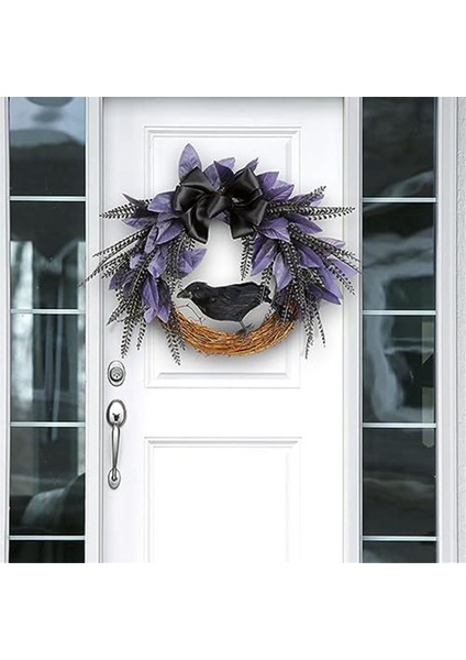 Cadılar Bayramı Için Çelenk, Cadılar Bayramı Dekoraion Için Boya Kravatlı Cadılar Bayramı Karga Çelenk Yapay Asma Çelenk (Yurt Dışından) modelleri