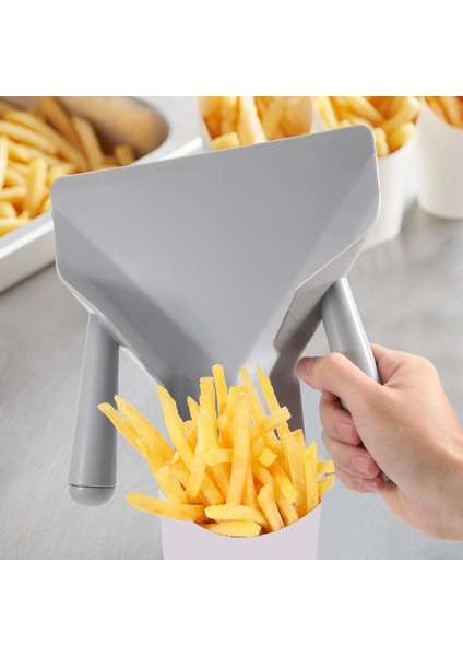 Plastik Çip Kepçesi Patates Kızartması Kürek Yükleyici Çipi Ambova Kürek Hunisi Patlamış Mısır Fast Food Çift Sap (Yurt Dışından) indirimleri