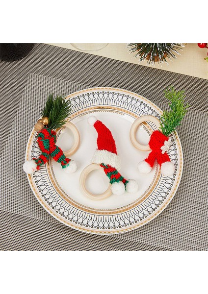 6pcs Altın Boncuklu Peçete Peçete Tokaları, Yemek Masası Için Meyve ve Çam Iğneleri ile Noel Peçete Tutucuları (Yurt Dışından) indirimleri