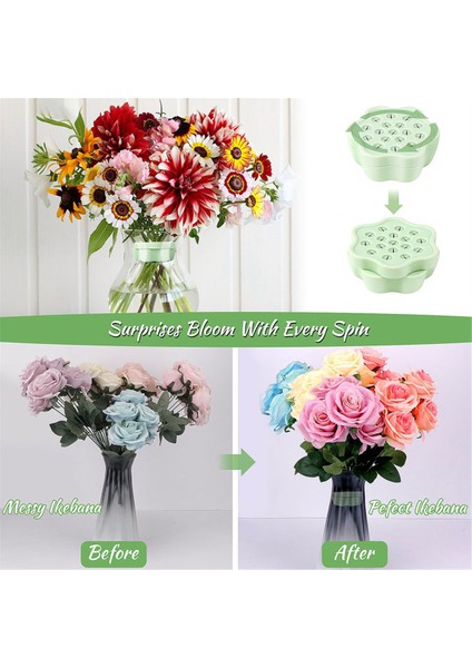 Yükseltilmiş Spiral Ikebana Kök Tutucu, Vazolar Için 2 Silikon Çiçek Aranjman Tutucu Seti, Çiçekler Için Dıy Gövde Tutucu (Yurt Dışından) modelleri