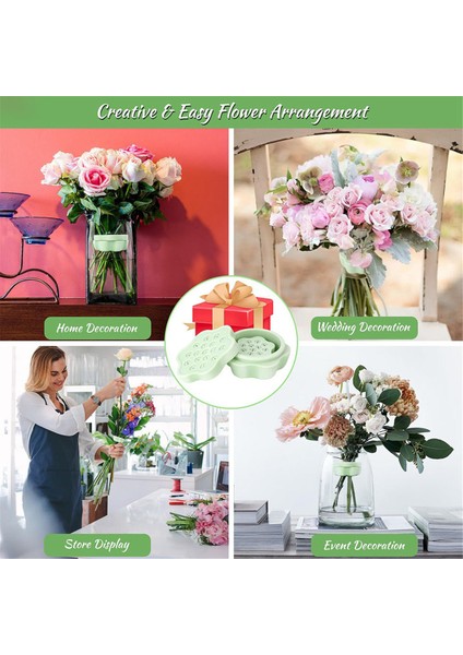 Yükseltilmiş Spiral Ikebana Kök Tutucu, Vazolar Için 2 Silikon Çiçek Aranjman Tutucu Seti, Çiçekler Için Dıy Gövde Tutucu (Yurt Dışından) fırsatları