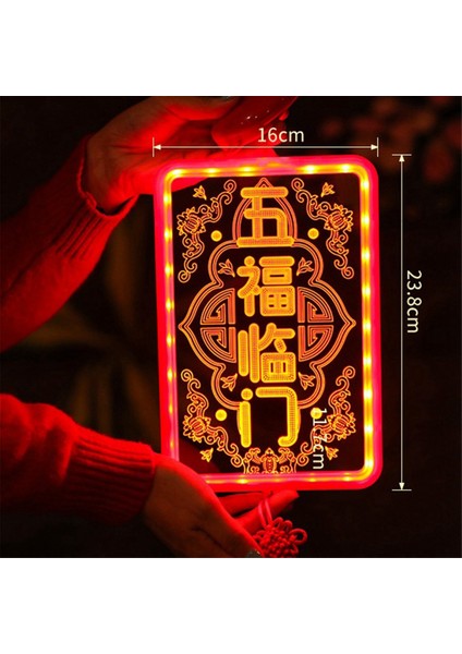 Yeni Yıl Dekorasyonları Bahar Festivali Iç Mekan Dekorasyonu LED Renk Işıkları Aydınlık Fuzi Asma Işıklar, D (Yurt Dışından)