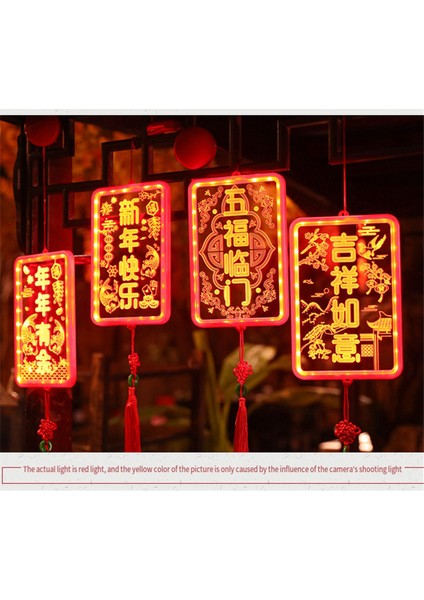 Yeni Yıl Dekorasyonları Bahar Festivali Iç Mekan Dekorasyonu LED Renk Işıkları Aydınlık Fuzi Asma Işıklar, D (Yurt Dışından) fiyatları