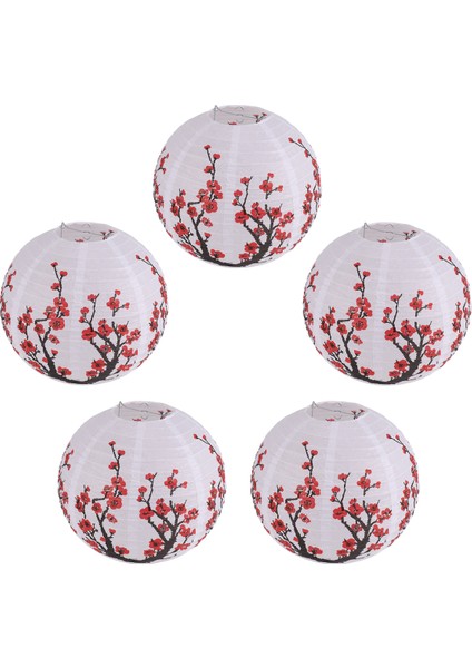 12 Inç Kiraz Çiçeği Japon/çin Kağıt Fenerleri (5 Set, Kırmızı Sakura) (Yurt Dışından) fiyatları