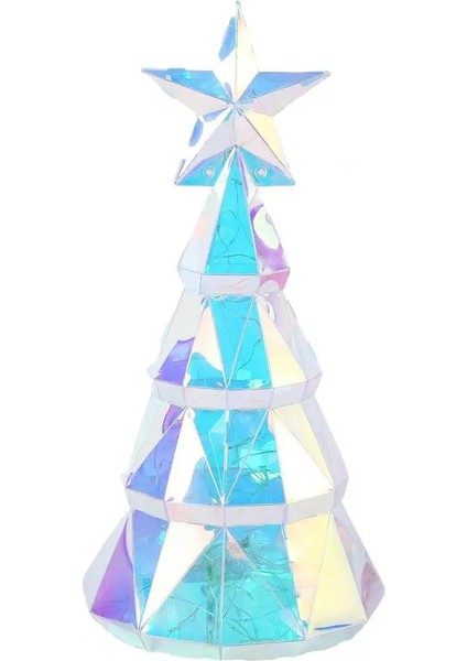 Noel Işık Süslemesi USB Powered Renkli Noel Ağacı Şantine, Noel Için Yıldız El Yapımı Masa Merkez Parçası (Yurt Dışından)