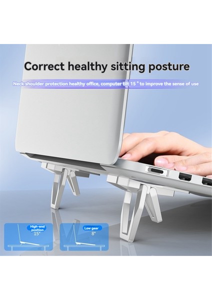 Dizüstü Bilgisayarlar/cep Telefonları/tabletler Için 2 Ayarlanabilir Açı ile Mini Taşınabilir Dizüstü Bilgisayar Katlanabilir Görünmez Dizüstü Bilgisayar Yükseltici (Yurt Dışından) modelleri