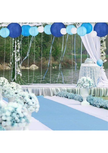 Mavi Kağıt Fenerler ,, Çin Yuvarlak Kağıt Asma Dekorasyon Fenerleri, Ev Dekorasyonu Için Işıklar, Partiler Düğün, 12 Pcs (Yurt Dışından) indirimleri