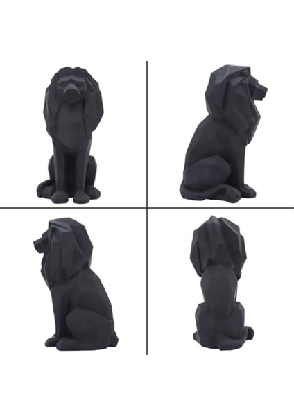 Aslan Heykeli Aslan Dekor - Erkekler Için Hediyeler Geometrik Şık Heykel Aslan Heykelcik Oturma Odası Ofisi Siyah (Yurt Dışından) fiyatları