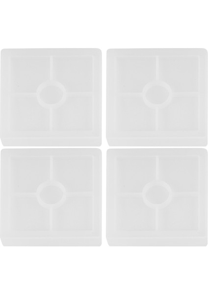 Silikon Coaster Kalıpları Silikon Reçine Kalıp, Reçine, Beton, Çimento ve Polimer Kil ile Döküm Için Net Epoksi Kalıplar (4 Paket Kare Kalıplar) (Yurt Dışından)