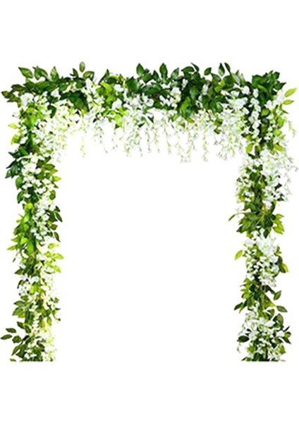 5pcs 6.23FT/PARÇA Wisteria Asma Yapay Asılı Çiçekler Çelenk Wisteria Asılı Çiçek Düğün Kemer Çiçek Dekor (Yurt Dışından)