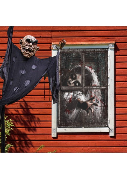 Cadılar Bayramı Dekorasyon Korku Uzun Saç Kadın Korku Penceresi Arka Plan Cadılar Bayramı Poster Dekorasyon (Yurt Dışından) modelleri
