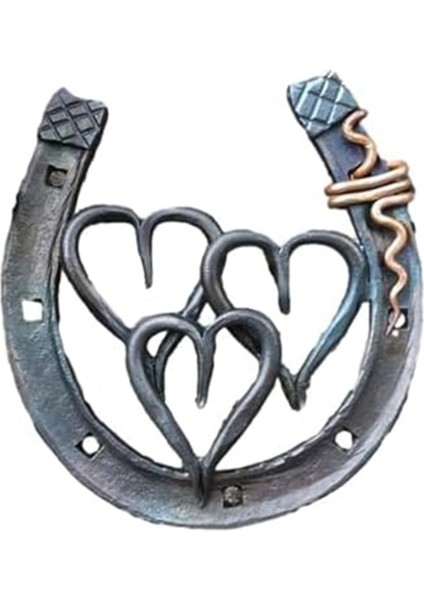 El Yapımı At Nalı, Dökme At Nalı Duvar Dekor, Iyi Şanslı At Nalı, Elle Dökme At Nalı Aşk Duvar Dekor C (Yurt Dışından)