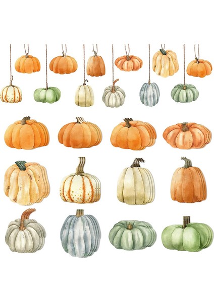 36 Pcs Güz Ahşap Kabak Asma Süsler Şükran Günü Hasat Küçük Asma Işaretleri Cadılar Bayramı Kabak Dekorasyonları (Yurt Dışından)