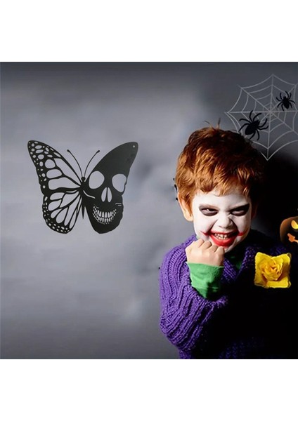 Kafatası Kelebek Metal Duvar Sanat Dekor Duvar Asma Plaklar Süsleme Demir Duvar Heykeli Iç Mekan Dış Mekan Evi B (Yurt Dışından) indirimleri