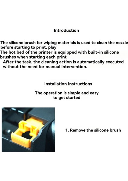 Bambu Lab Için H2D Hotend Nozul Silecek Hotend Nozul Silikon Fırça Temizleme Aracı 3D Yazıcılar Için 1 Pcs (Yurt Dışından) modelleri