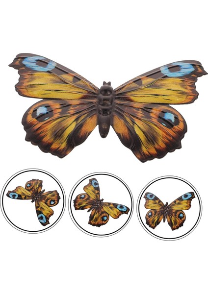 Açık Duvar Dekoru Kelebek Dekorasyon Metal Kelebek Duvar Dekoru Çit Için Metal Duvar Ev Dekorasyonları Sarı (Yurt Dışından) indirimleri