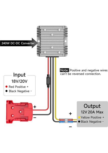 18V - 12V Milwaukee M18 Güç Tekerlekleri Için Dönüştürücü Pil Adaptörü, Dc 12V 20A 240W Buck Dönüştürücü Regülatör (Yurt Dışından) indirimleri