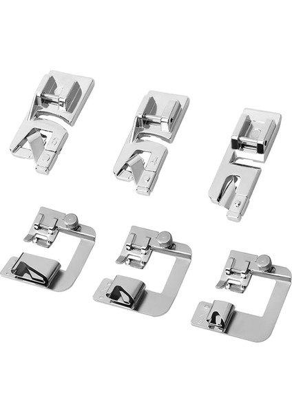 Şarkıcı, Kardeş, Janome Için Havalandırılmış Hemmer Presser Ayak Dikiş Için 6 Pc Haddelenmiş Hem Presser Ayağı, Hemming Ayak Kiti (Yurt Dışından)