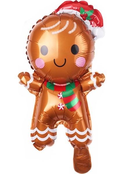 60PCS Noel Balonları Alüminyum Folyo Küçük Balon Oyuncak Noel Ağacı Zencefil Kurabiye Adam Santa Doğum Günü Partisi Tatil Dekorati (Yurt Dışından) fiyatları