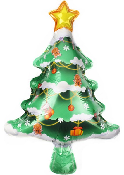 60PCS Noel Balonları Alüminyum Folyo Küçük Balon Oyuncak Noel Ağacı Zencefil Kurabiye Adam Santa Doğum Günü Partisi Tatil Dekorati (Yurt Dışından) modelleri