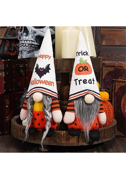 Cadılar Bayramı Dekorasyonları Cadılar Bayramı Gnomes - El Yapımı Cüceler Yarasa Balkabağı ile Peluş Dekor, Ev Yemek Masası Cnome Süsleme (Yurt Dışından) modelleri