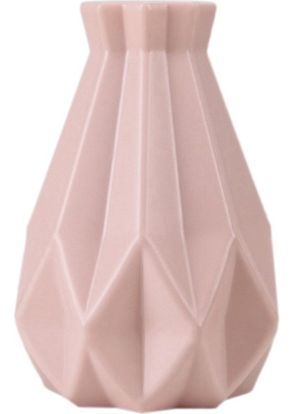 Vazo Taklit Seramik Saksı Modern Çiçek Vazo Ev Dekorasyon Çiçek Aranjman Oturma Odası Pembe (Yurt Dışından)