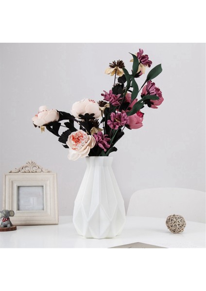Vazo Taklit Seramik Saksı Modern Çiçek Vazo Ev Dekorasyon Çiçek Aranjman Oturma Odası Pembe (Yurt Dışından) fiyatları