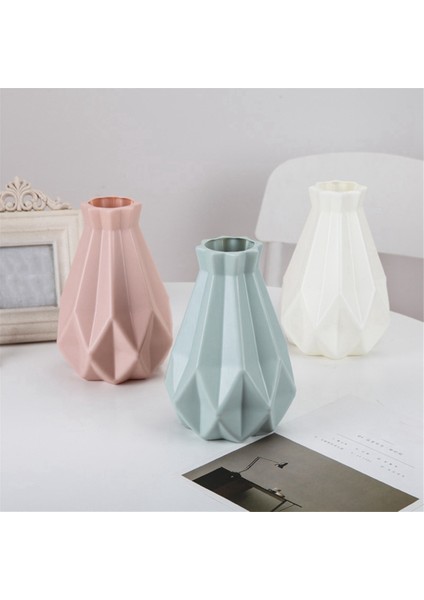 Vazo Taklit Seramik Saksı Modern Çiçek Vazo Ev Dekorasyon Çiçek Aranjman Oturma Odası Pembe (Yurt Dışından) fırsatları