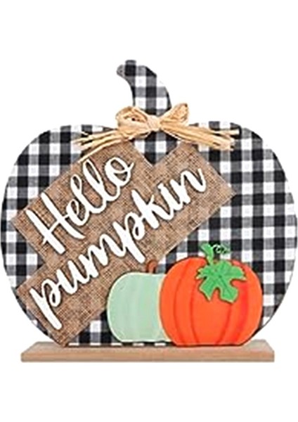 Sonbahar Dekoru, Masa Için Ahşap Balkabağı Işareti, Şömine ve Masa Dekoru Çiftlik Evi Için Sonbahar Süslemeleri (Yurt Dışından)