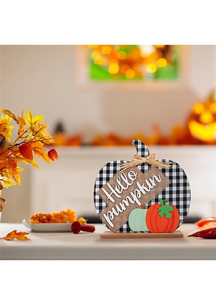 Sonbahar Dekoru, Masa Için Ahşap Balkabağı Işareti, Şömine ve Masa Dekoru Çiftlik Evi Için Sonbahar Süslemeleri (Yurt Dışından) fırsatları