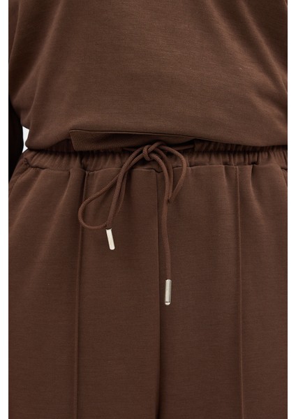 Kahve Cepli Kapüşonlu Tunik Pantolon Takımı 8105A indirimleri