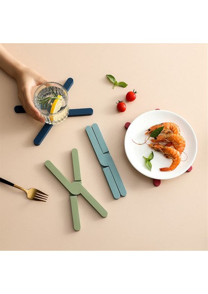 8pcs Katlanabilir Silikon Trivet Paspaslar Sıcak Pot Tutucu Sıcak Pedler Kurutma Paspas Isıya Dayanıklı Masa Mutfak Katlanabilir x Şekilli (Yurt Dışından) indirimleri