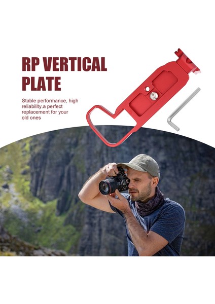 Canon Eos Rp Dikey Hızlı Bırakma L Plaka Braketi Tutucu El Kavrama Taban Kırmızı (Yurt Dışından) indirimleri