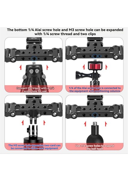 Üçlü Telefon Tutucu Tripod Montaj Adaptörü 180 Dereklik Eğim Kafası Vlog Kamera, Işık, Mikrofon Için Canlı Akış Aracı (Yurt Dışından) fırsatları