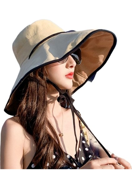 Kadınlar Için Yeni Stil Şapka, Şık Işe Gidip Gelme, Geniş Kenarlı Balıkçı Şapkası, Açık Havada Ultraviyole Işınlarına Karşı Taşınabilir Çok Yönlü Güneş Şapkası (Yurt Dışından)