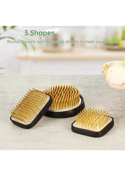 3pcs Japon Ikebana Çiçek Çiçek Kurbağaları Çiçek Düzenlemesi, Kenzan Kit Jp Çiçek Düzenleme Aksesuarları Malzemeleri (Yurt Dışından) fırsatları