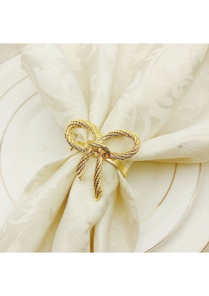 12 Pcs Basit Altın Peçete Yüzüğü Kelebek Çat Tie Peçete Tepeli Otel Restoranı Ağız Kum Yüzüğü Metal Peçete Yüzüğü (Yurt Dışından) modelleri