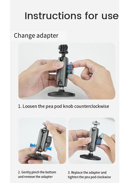 Telesin Alüminyum Alaşım Manyetik Eylem Kamera Tutucu 360 ° Gopro Için Ayarlanabilir 1/4 Adaptör GOPRO360 Djı Osmo (Yurt Dışından)