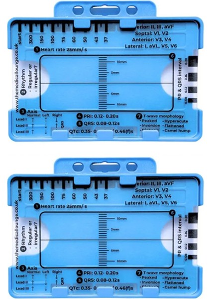 2pcs Ekg 7 Adım Cetvel, Ekg 7 Ekg/ekg Yorumlama, Ekg Cetvel, Taşınabilir Ekg Değerlendirme Aracı Ekg Kartı (Yurt Dışından)