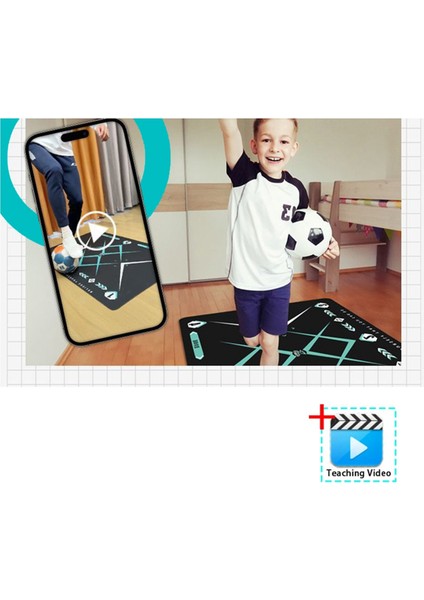 Siyah Futbol Eğitim Mat Slip Olmayan Katlanabilir Çocuklar Yetişkin Top Eğitim Mat (Yurt Dışından) fiyatları